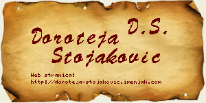 Doroteja Stojaković vizit kartica